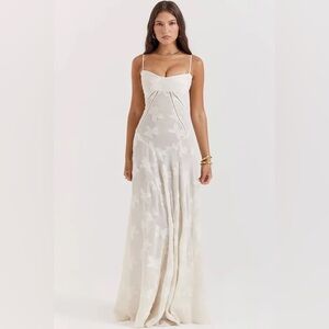 House of CB Cream Maxi Dress